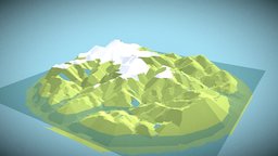 Mountains in Asturias, Spain mountains, linabelina, unity, unity3d, low-poly, blender3d
