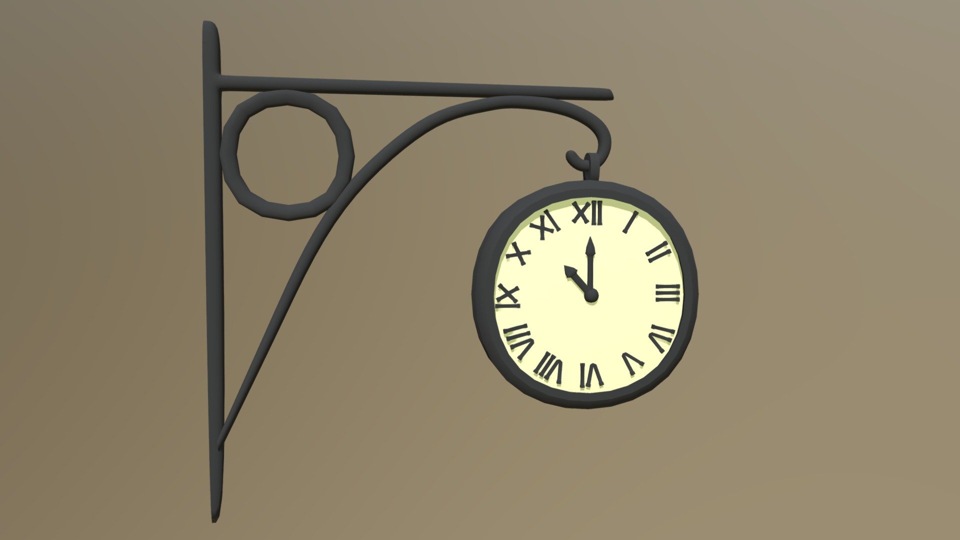 A prop make for a class exercice animation. A clock of a train station. Modeled in less than 2 hours.

Clock hands modeled separately so they can be animated easily. Centered all in the axis of the clock 3d model