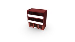 House Building (Low Poly) appartment, buildings, floor, bulding, store, game-art, cityscene, places, game-assets, architecture, game, city, city-props, city-assets