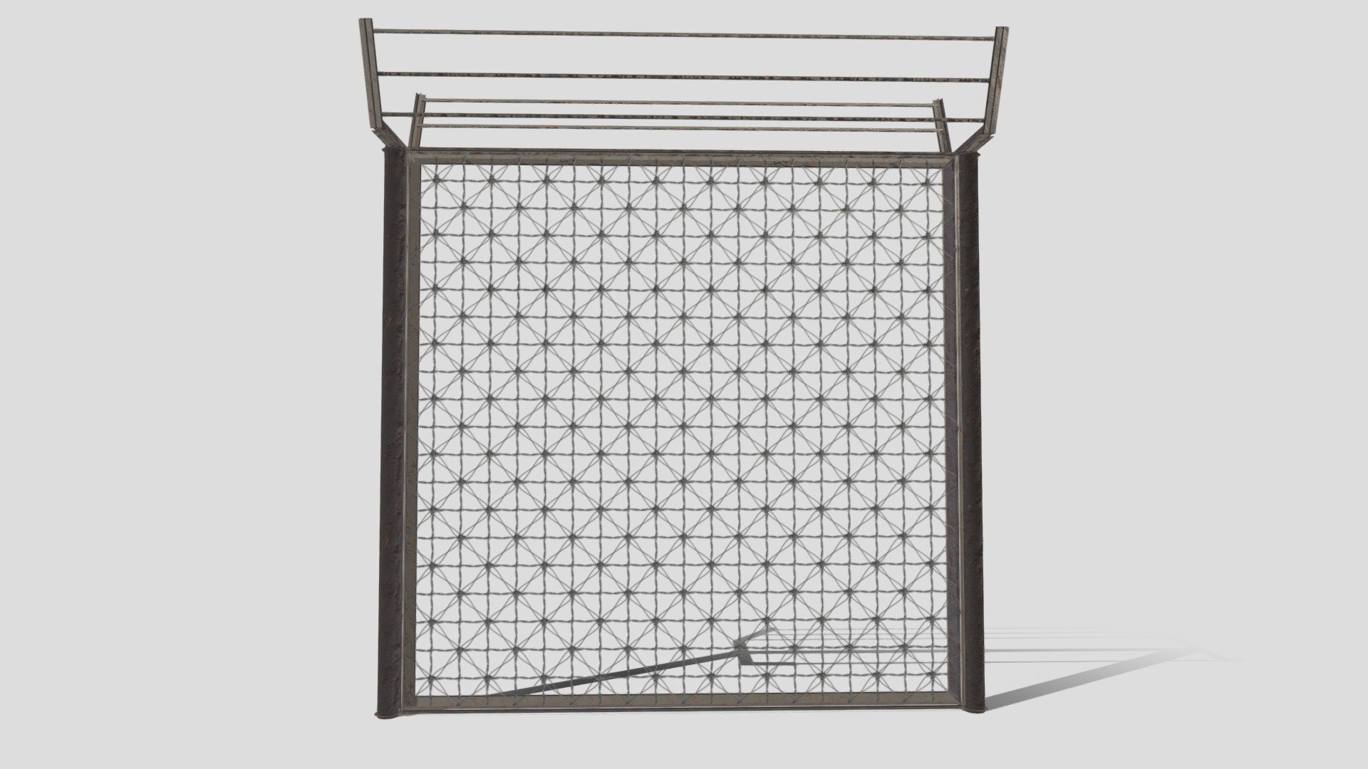 Fence model built in Blender and rendered with Cycles, with PBR materials, Game-Ready.
The model comes as a single segment which can be arrayed very easily. The actual fence part comes as a plane with texture, thus reducing the poly count very much.

File formats:
-.blend, rendered with cycles, as seen in the images;
-.obj, with materials applied and textures;
-.dae, with materials applied and textures;
-.fbx, with material slots applied;
-.stl;

3D Software:
This 3d model was originally created in Blender 2.79 and rendered with Cycles, importing the model into other programs might require very simple material adjustments to look like in Blender.

Materials and textures:
Materials and textures made in Substance Painter (PBR Workflow).
The model has materials applied in all formats, and is ready to import and render .
The model comes with multiple png image textures 3d model