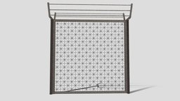 Low Poly Modular Fence 1 motor, machine, engine, voltage, current, electric