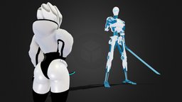 Half-borg vs Giant Robot Pose