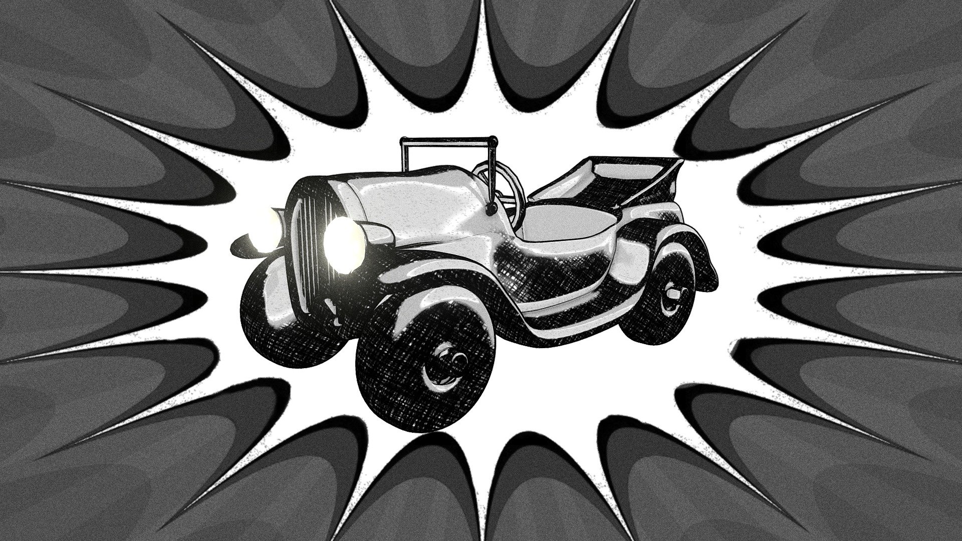 My first cartoon model on which i tried to give a vintage touch - Vintage Cartoon Car - Buy Royalty Free 3D model by Raphael Baget (@Raphael.Baget) 3d model