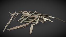 Old wooden planks pallet, chips, board, planks, pile, 3dscanning, props, nail, 3dscanning-photogrammetry-photoscan, photogrammetry, asset, 3dscan, gameasset, wood, wooden-plank, movieasset