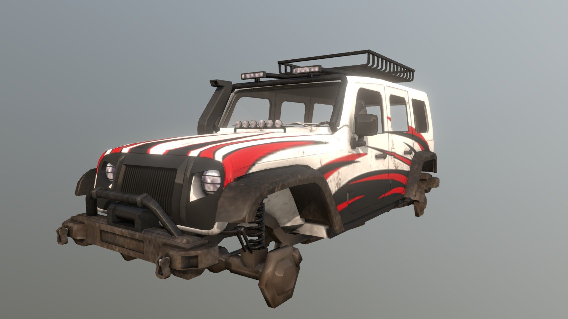 Just a parody on Jeep Wrangler Rubicon, model was created for mobile version of Unity 3d model