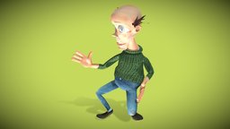 Goofy Guy Silly Dance Animation caricature, kids, fun, cartoony, dance, goofy, dancing, silly, twitch, handpainted, cartoon, blender, cool, lowpoly, textured, funny, gameready, dothetwist, twistagain