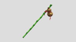 Bamboo Staff prop, props-assets, props-game-assets