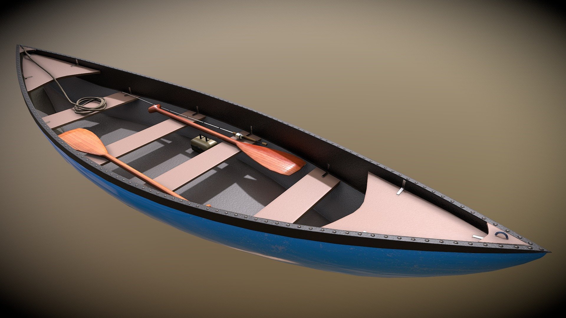 Created in Blender and textured in Substance Painter
Game ready canoe with accessories. 
If you could just mention me in the credits would be great, thanks - Canoe with Accessories - Buy Royalty Free 3D model by wolfgar74 3d model
