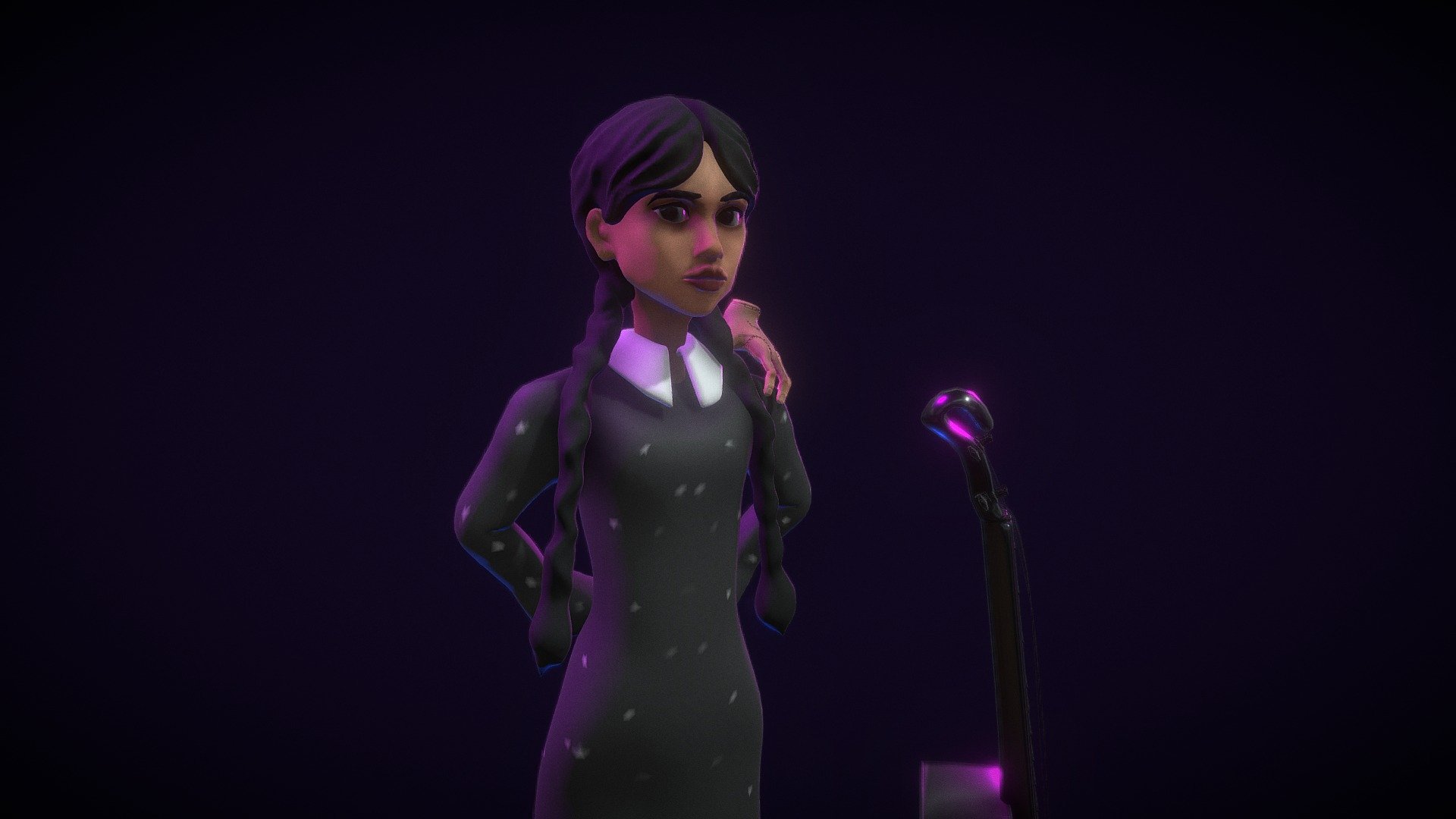 its an old project i did for fun 
quick sculpt of wednesday addams made with blender 
thought why not upload it - wednesday addams - Download Free 3D model by Rached.Abdelkhalek 3d model