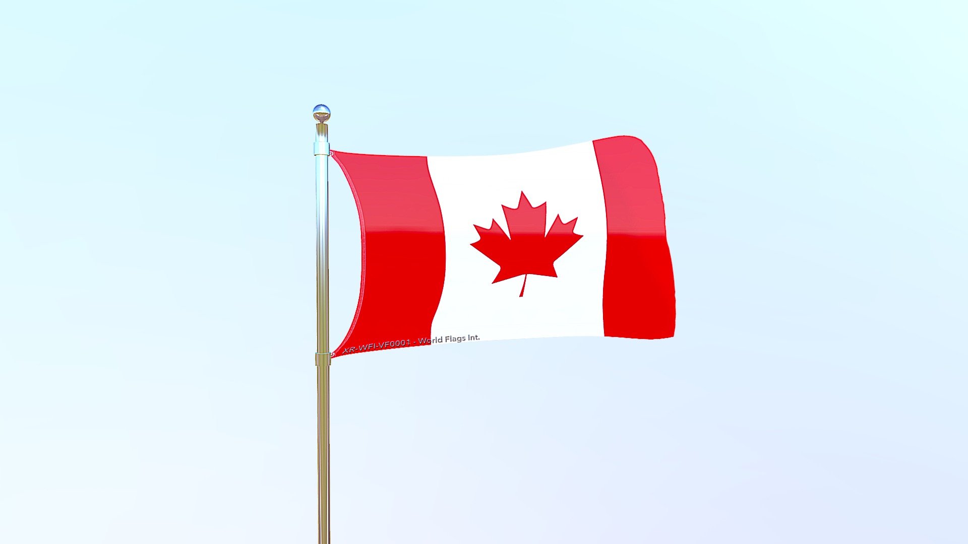 Flag Canada WFI-vf0001

World Flags International 3D Video Flags and Banners  Creation 

For Advertising, Editing, Marketing Campaign, Social Networks, Promotional Display, Projection in public space,  Multimedia Show, Live Streaming Plateform  or Video Game in METAVERSE.Contact /Comments

.

Special Thanks for Collaboration:  Lbro. Creative Graphic Designer 3D  @xrealis

.

The national flag of Canada (French: le Drapeau national du Canada), often simply referred to as the Canadian flag or, unofficially, as the Maple Leaf or l'Unifolié (French). &lsquo;the one-leafed'), consists of a red field with a white square at its centre

The image of the maple leaf used on the flag was designed by Jacques Saint-Cyr

Red and white are colors of historical significance to many nations, including those helped  Canada.  These colors as symbols of the natural splendors found in  regions of our country: the white of snow in winter, and the red of maple leaves in autumn - Flag Canada WFI-vf0001 - 3D model by World Flags (@worldflags) 3d model