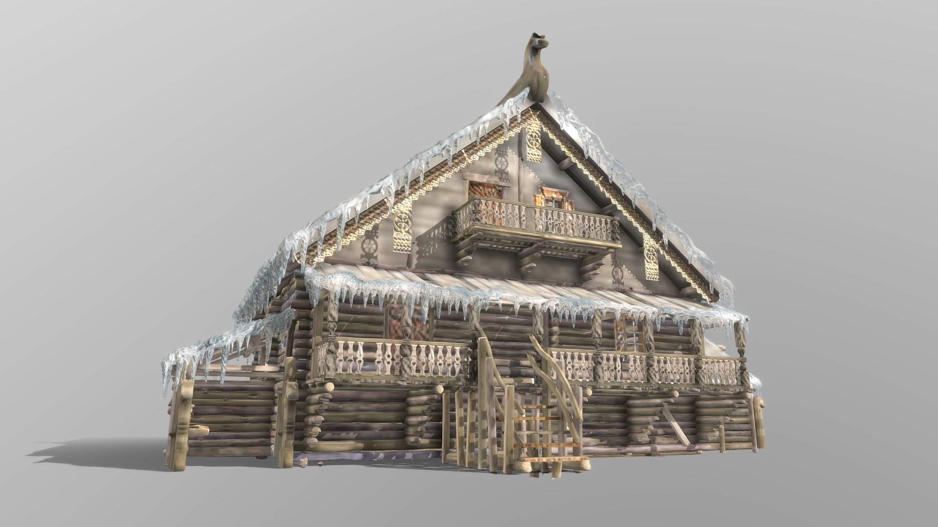Optimised,  game ready, designed inside, high-poly model of cottage in medieval style.




House can be easily changed as you want- Ice, entryways, balkon, garage, Smoke pipe , first / second floors and roof are separated from each other.
 - Medieval Cottage With 3 Floors - Buy Royalty Free 3D model by Anton_Chemezov 3d model