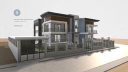 Explore « Twin House » in 3D modernhouse, familyhome, house-model, 3dproject, city-building, maquette3d, architecturevisualization, architecture, usa, prefixa, 3darchitecturemodel