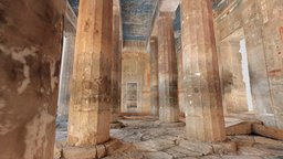 Hypostyle hall of lower Anubis Shrine ancient, egypt, anubis, ancient-egypt, hatshepsut, photogrammetry, deir-el-bahari
