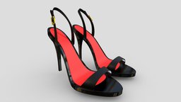 High Heel Shoes modern, red, leather, high, glossy, shoes, sandals, heels, model, black