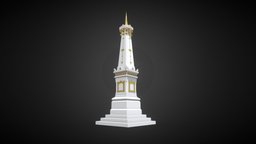 Indonesian Jogja Monument monument, materials, story, models, jogja, 3d, 3dmodel, history