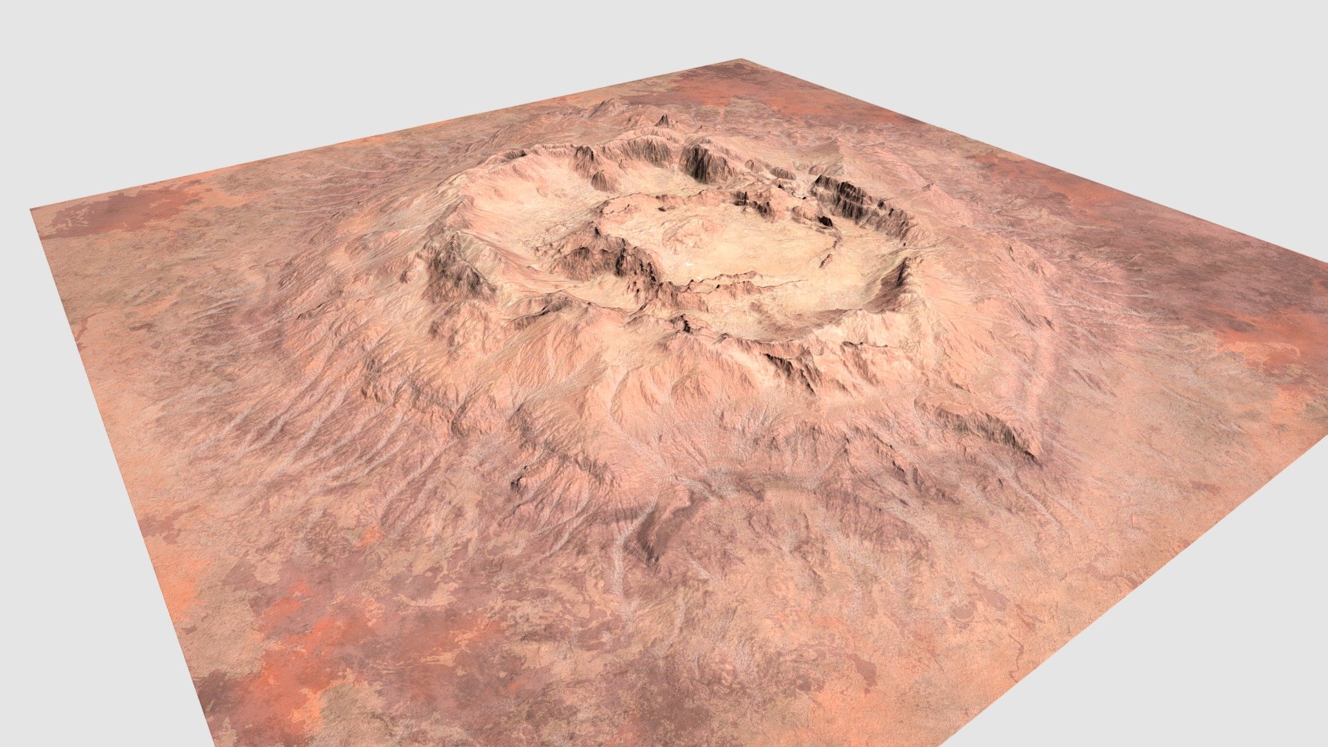 Desert crater made with Gaea and Substance. This item is free to use non comerrcially. Enjoy! - Desert Crater - 3D model by solararchitect 3d model