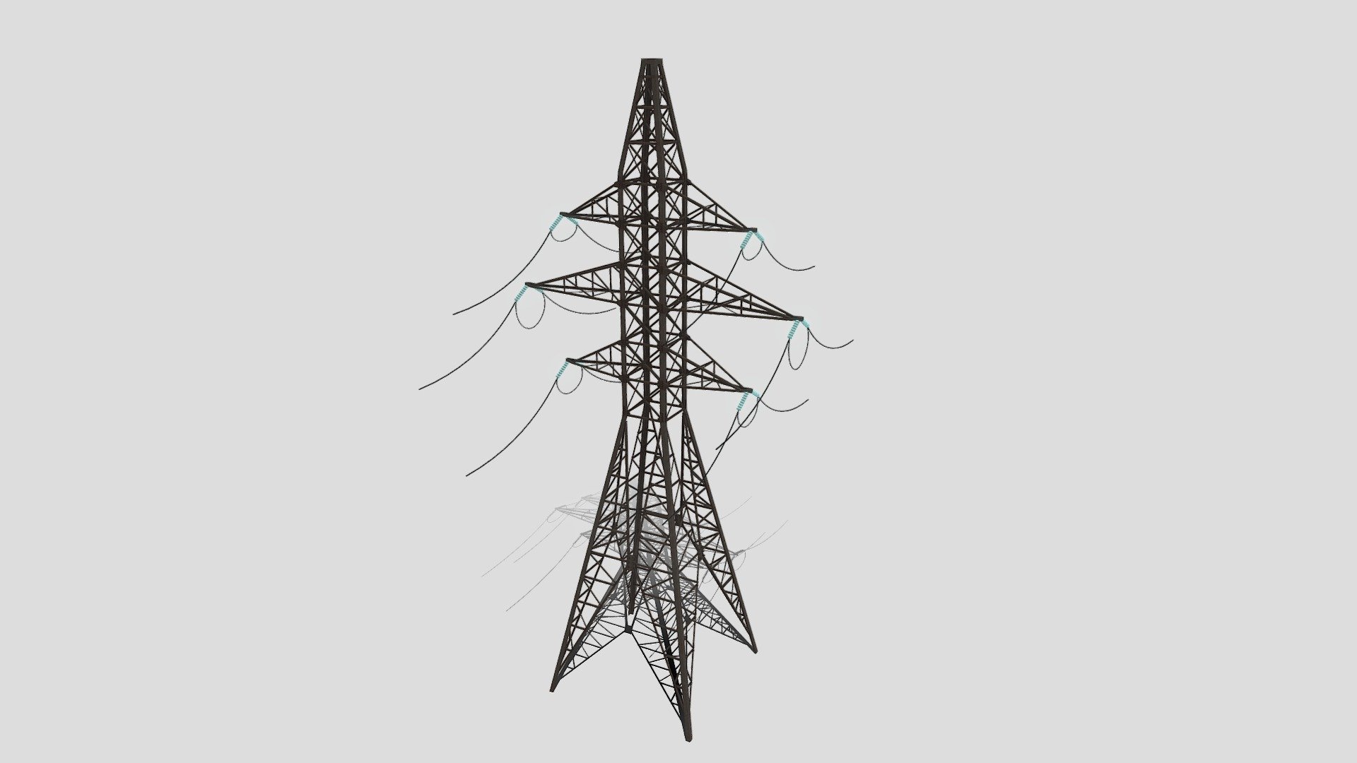 Power transmission lines of average model quality - PowerLines - Download Free 3D model by SinistenVioma (@BiomassPhilosopher) 3d model