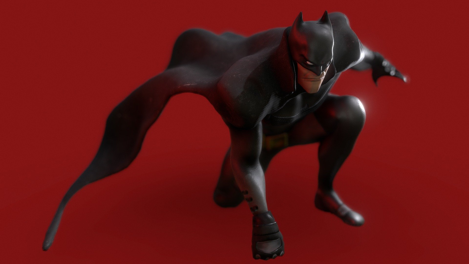 The model inspired by Sean Murphy's Batman from Batman White Knight 3d model