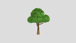 Toon Tree tree, green, plant, forest, toon, other, spring, sharp, brown, park, summer, grow, outdoor, trunk, nature, pointy, season, cartoon, lowpoly