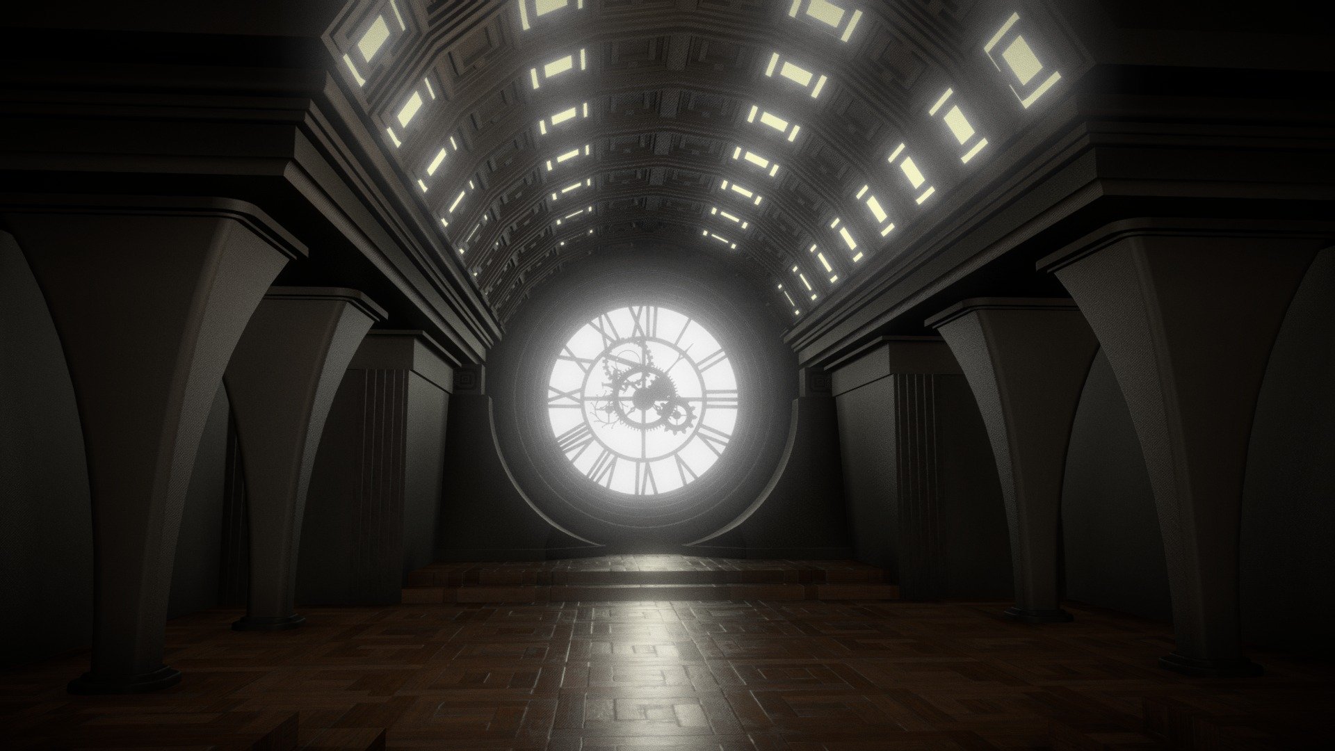 Bell tower room retro secret room - Bell tower room - Buy Royalty Free 3D model by xinige (@l13261404616) 3d model