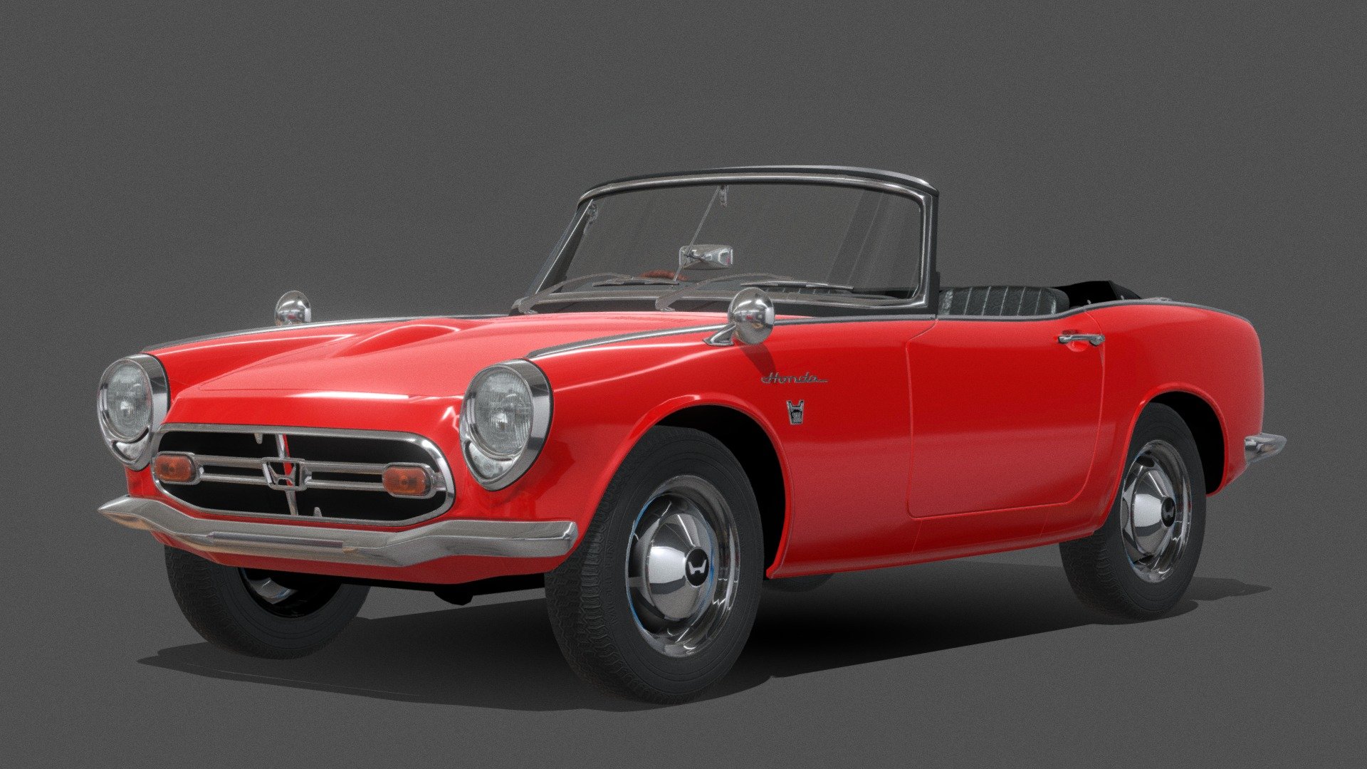 The S800 was available as either a coupe or roadster, and continued the advanced technology of its predecessors. The 791 cc straight-4 high reving engine.

modeled in blender and textured using substance painter

Like if you download, and feel free to comment any suggestions - Honda s800 - Download Free 3D model by Alexios Apokaukos (@Alexios_Apokaukos) 3d model