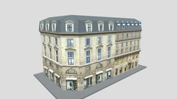 Typical Parisian Corner Building 04