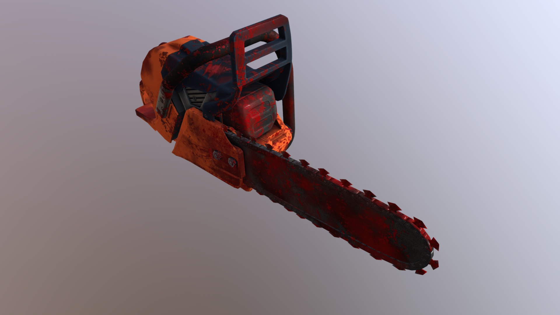 A bloodied up Chainsaw with animation - Chainsaw - Bloody - Buy Royalty Free 3D model by robertramsay 3d model