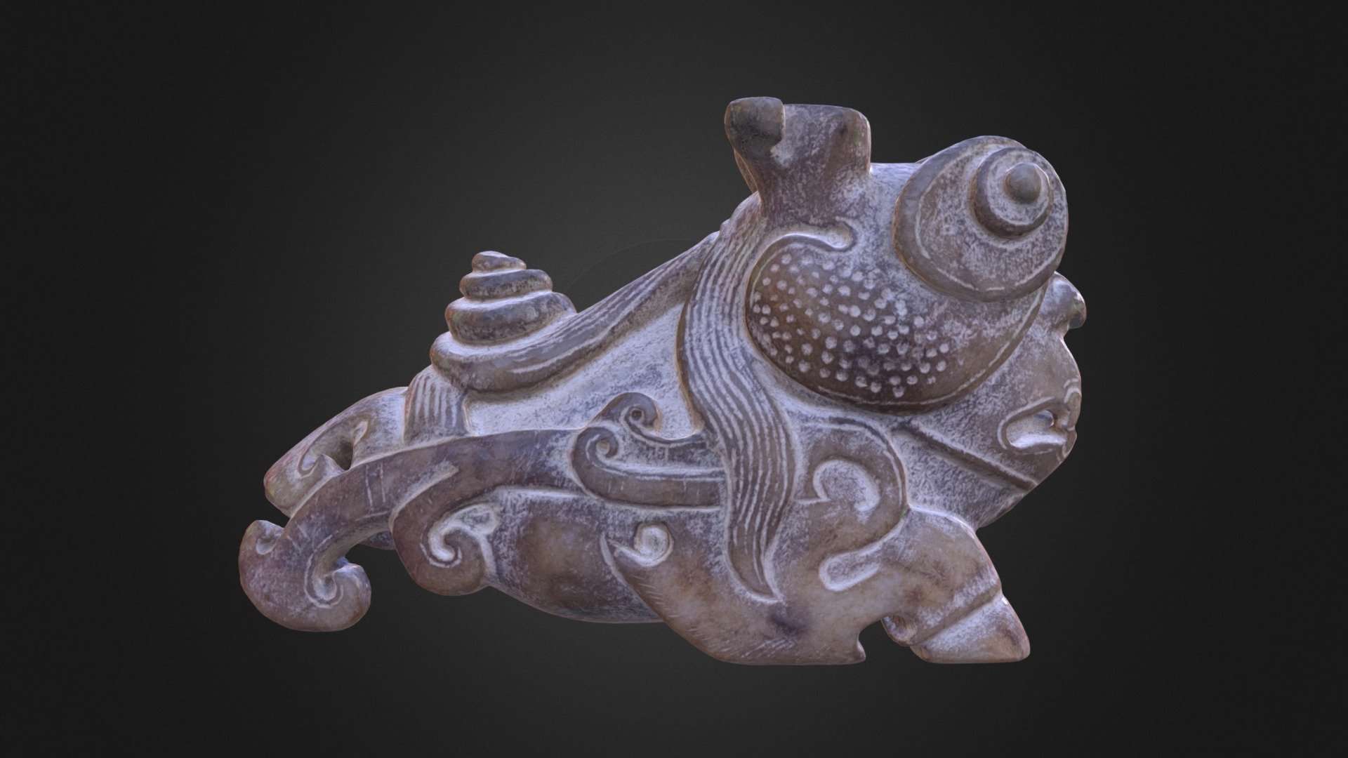 I don't know what is this biological, it's very ancient jade carving.
Photogrammetry from 392 photos 3d model
