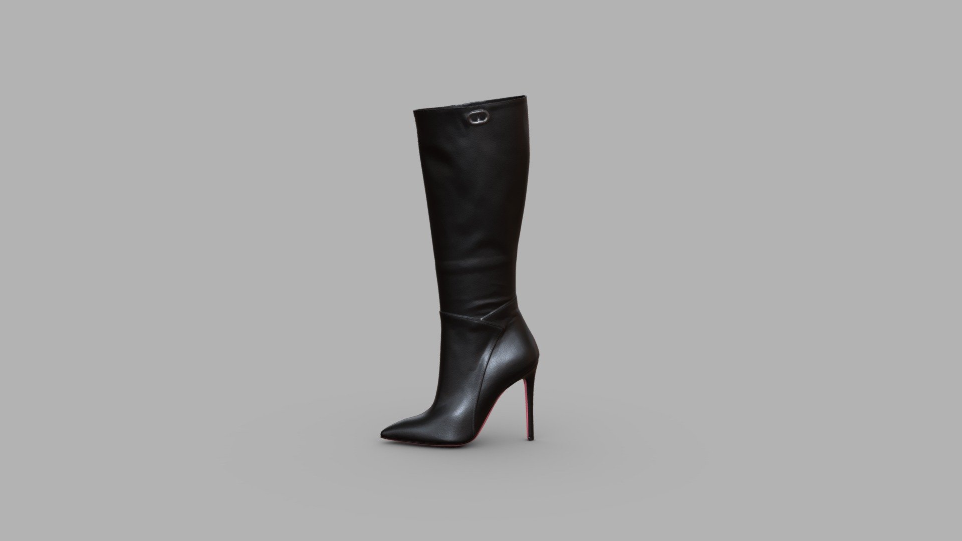 Black Leather Boot - Blackboot_02 - 3D model by EMMERSIV 3d model