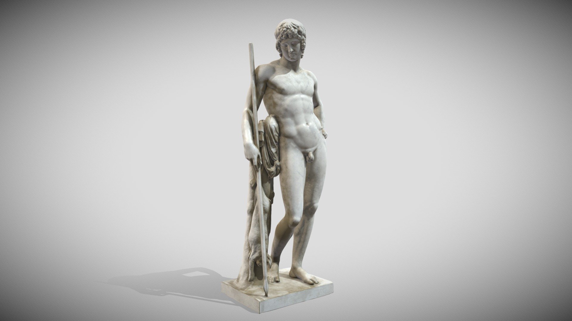 Original very nice 3D Scan from the Thorvaldsens Museum

https://www.myminifactory.com/object/3d-print-adonis-107765

here the Painted Gaming Version LR... 3d model