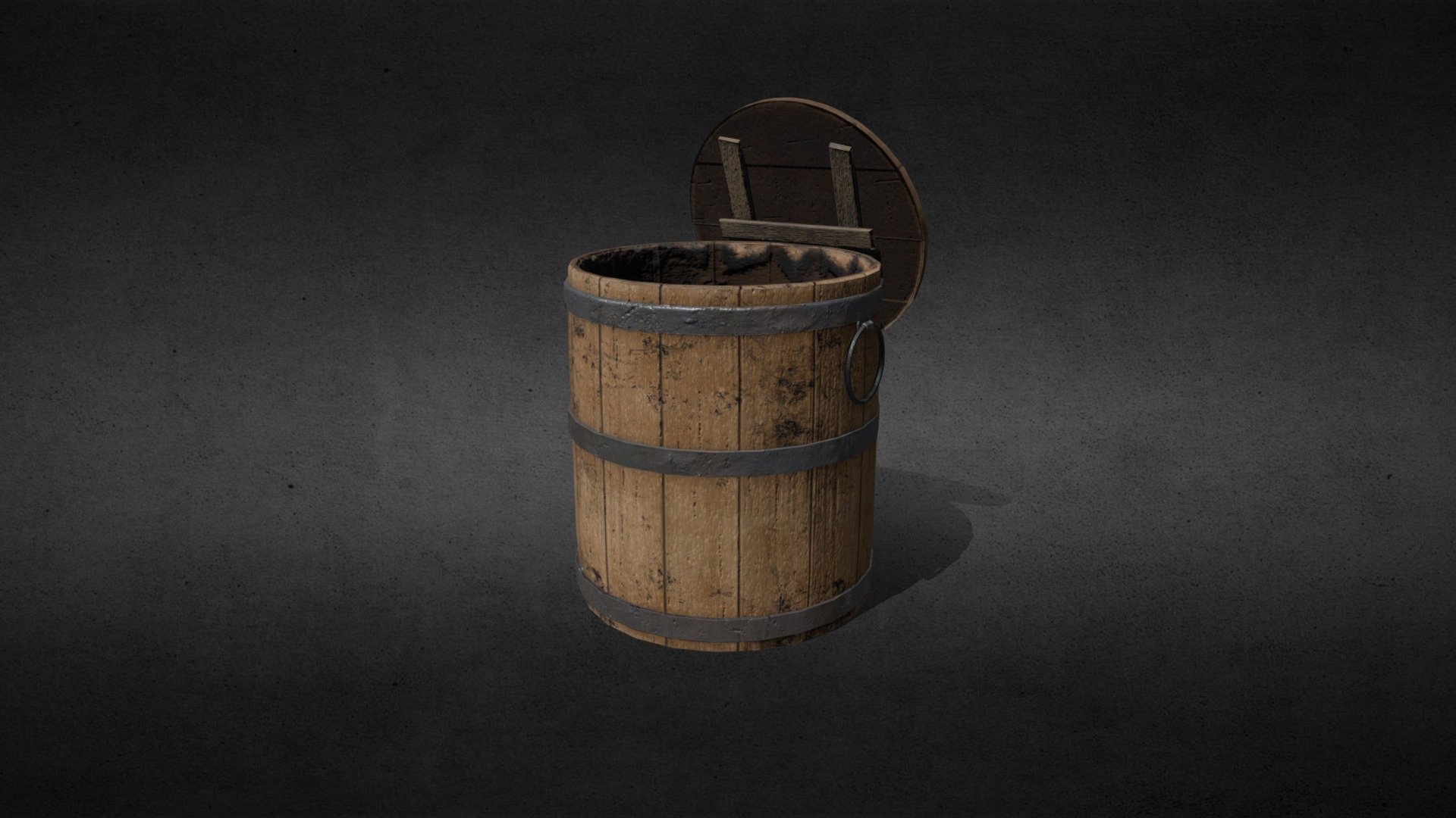 Realistic game ready 3D asset with PBR textures for the project Gulag.cz

Software used: Bledner, Marmoset Toolbag, Substance Painter

Toilet for prisoners, which was also called “Parasha” in prison camps in the USSR.

During the functioning of correctional labor camps in the USSR (more commonly known as GULAG camps), many people were sent to build railways, canals and similar infrastructure constructions. Prisoners and their management used improvised materials for the device of daily life. The shape of the barrel was quite simple to manufacture and did not require much effort. That is why this type of toilets was common in the cells of prisoners in labor camps - GULAG Toilet/ Parasha - 3D model by _progrev_shipa_ (@_progrev_shipa) 3d model