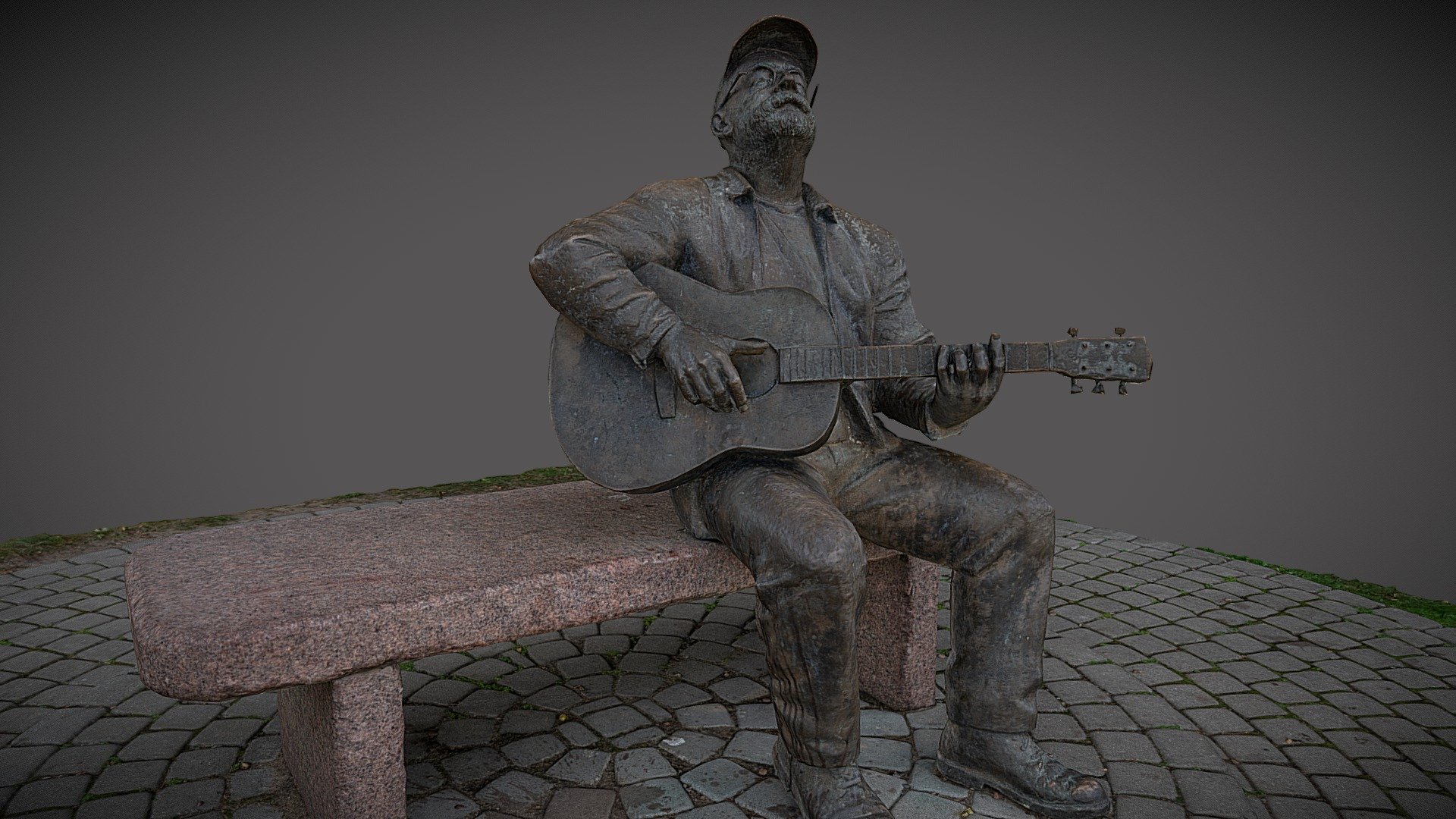 Vytautas Kernagis (May 19, 1951 – March 15, 2008) was a Lithuanian singer-songwriter, bard, actor, director, and television announcer. He is considered a pioneer of Lithuanian sung poetry. 

Sculptor: Romas Kvintas
© Saulius Zaura www.dronepartner.lt 2021 - Vytautas Kernagis sculpture in Nida - 3D model by Saulius.Zaura 3d model