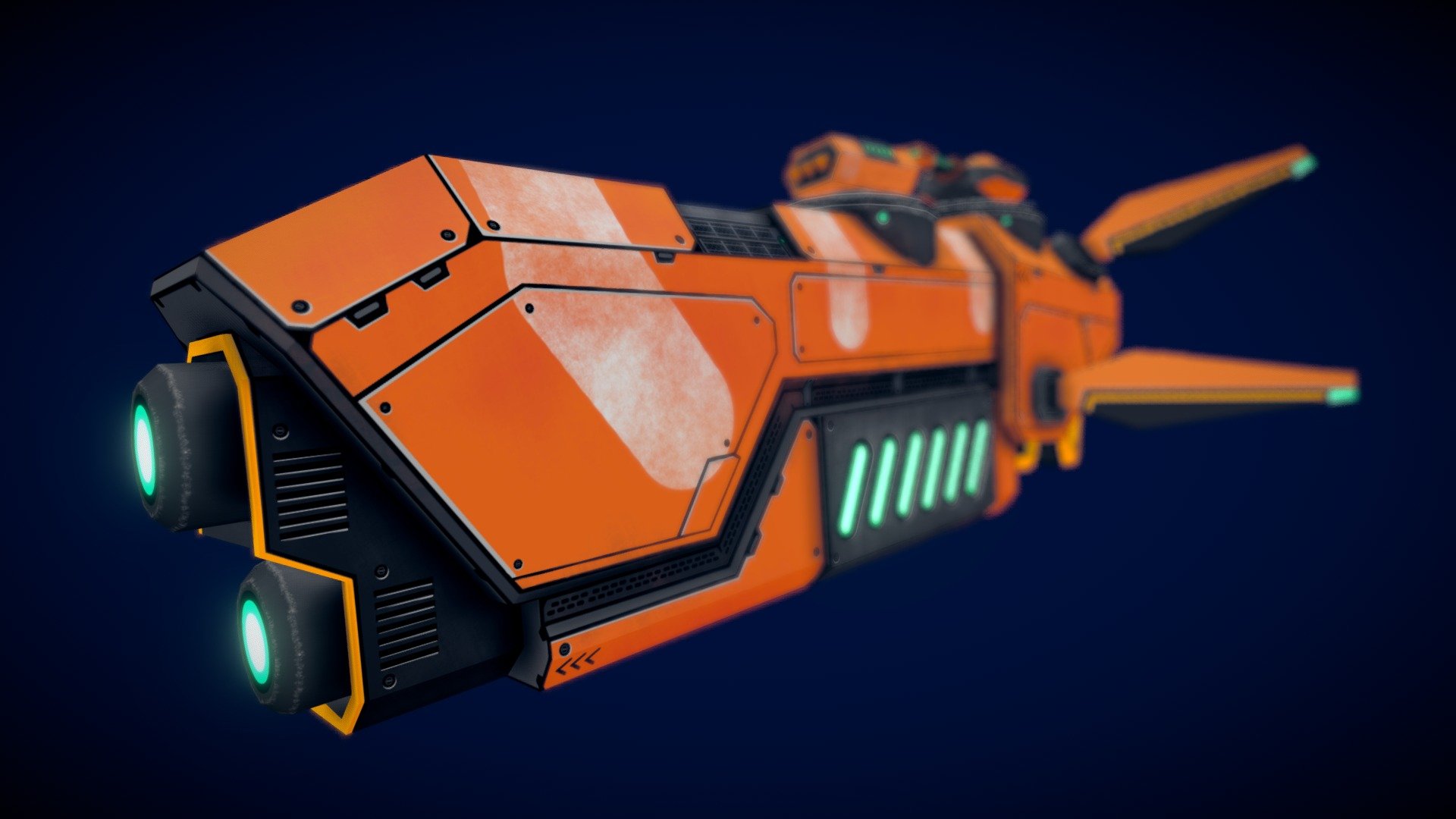 New art style for my CV game, this frigate has 2 hardpoints which players can attach weapon onto, buy modules and destroy the enemy in a moba style match.

Made with Maya 2016 and Substance painter.

only 2K Diffues maps Shadeless - Cresent Void - Attack Frigate - 3D model by Tom F (@ROSEFALL) 3d model