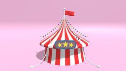 Cartoon Circus Tent 2 arcade, toon, tent, clown, toy, flag, circus, fun, event, architectural, stage, party, park, festival, show, fair, carnival, funfair, tabernacle, cartoon, game