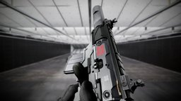 Animated Rifle fps, pbr, free, animated