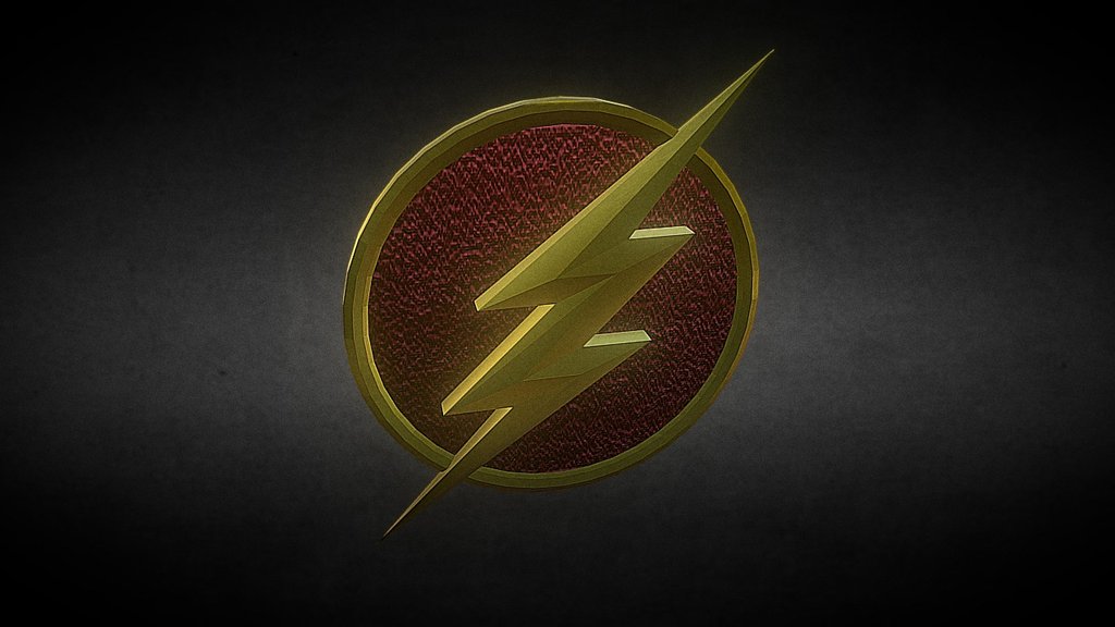 The Flash emblem that I made in 3DS Max 3d model