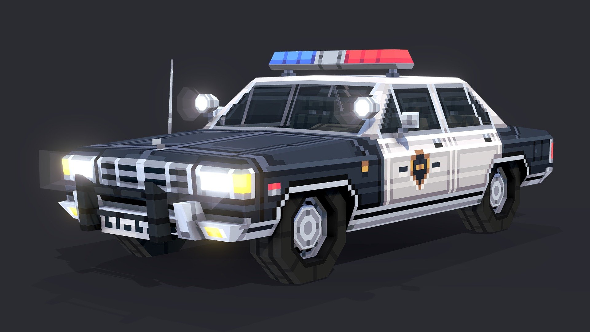 Police car.
Made with Blockbench


Additional files:



(5) Additional textures

.bbmodel file


Asset includes:



Customizable interior

Customizable exterior

Customizable wheels


Contact:



Mail: contact@grafisch.media

Discord: @grafisch


Configure this asset:
Configure this asset on my website to view all variations.
https://grafisch.media/assets/police-car
 - Police car - Buy Royalty Free 3D model by Jelle (@Grafisch) 3d model