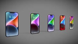 iPhone 14 Collection iphone, apple, collection, smartphone, 4k, phone, redshift, 3dsmax, blender, pbr, mobile, technology, cinema4d, iphone14