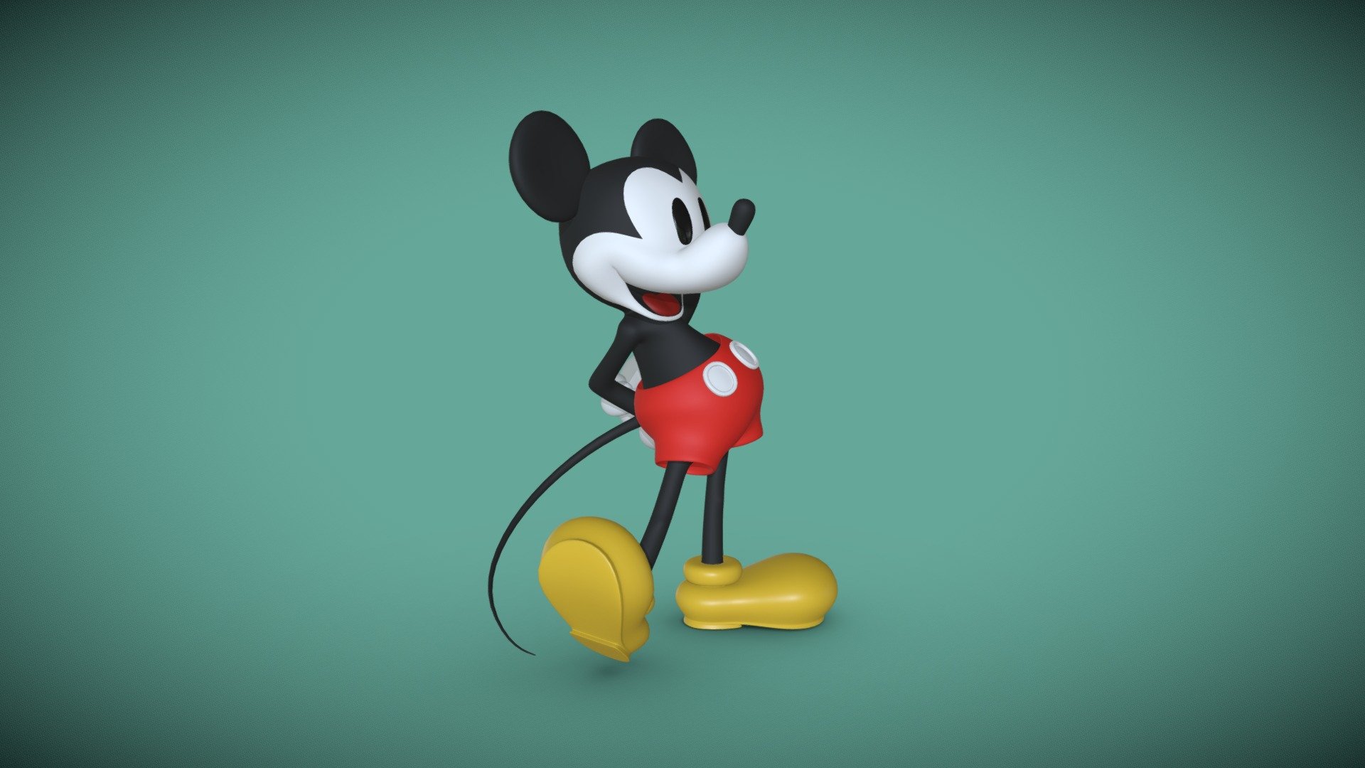 Mickey Mouse model and rig (rigged with rigify) that I did for a free-subject class. 

You can see some videos of the rig in action on my twitter 3d model