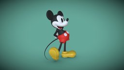 Mickey Mouse b3d, mouse, mickey, disney, rigify, rigged-character, blender, noai