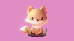 Cute Fox cute, chibi, toy, fox, animal, anime