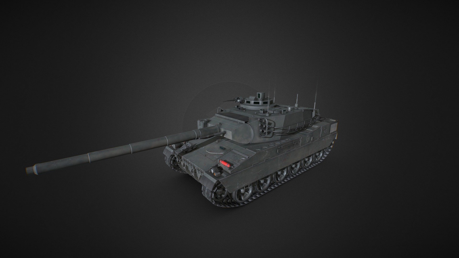 https://www.artstation.com/thefalkonett

Texture resolution was halved for better online viewing.

A model of an AMX-40, made for an assignment in university.
Tri-Count: ~45k without tracks, ~70k with tracks.
Textures: Each of the tank's modules has it's own texture-set. The overall texel-density is equal on all pieces, and the UVs are laid out in such a way, that a tiling camo-pattern is not being obstructed too heavily. The texture-sets also include a camo/colour-mask to allow for an easy application of camouflage.

Blender was used for the modelling, Marmoset Toolbag for baking, and Substance Painter for texturing 3d model