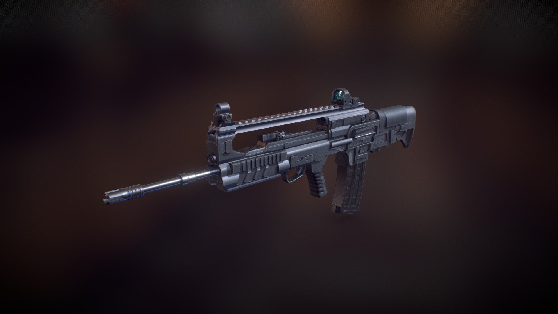 Game ready asset for an Assault Rifle. Highly optimized for virtual reality and augmented reality 3d model