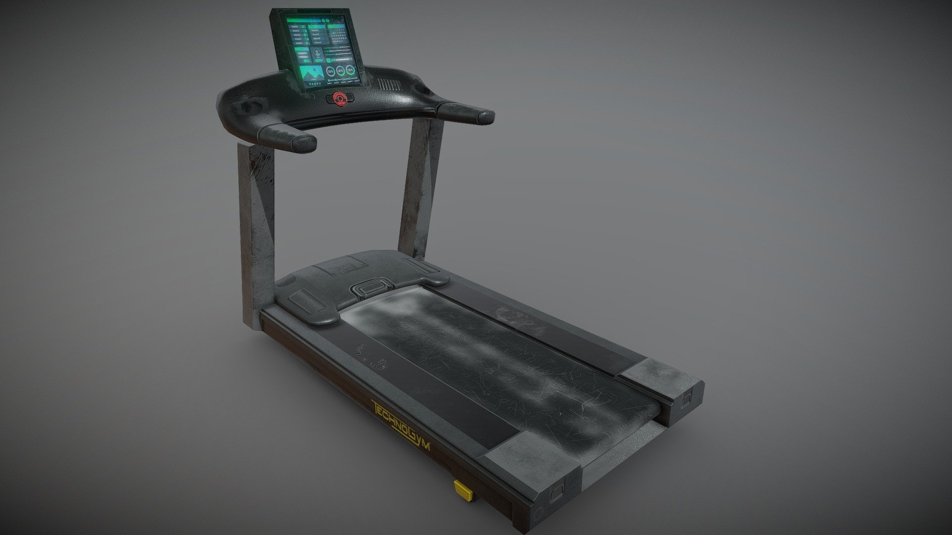 Low polly Treadmill Machine.  Part of my gym collection 3d model