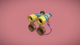 Binoculars / Stylized Binoculars / Low Poly binoculars, game-ready, free3dmodel, low-poly-model, freemodel, low-poly, lowpoly, free, low-poly-binoculars