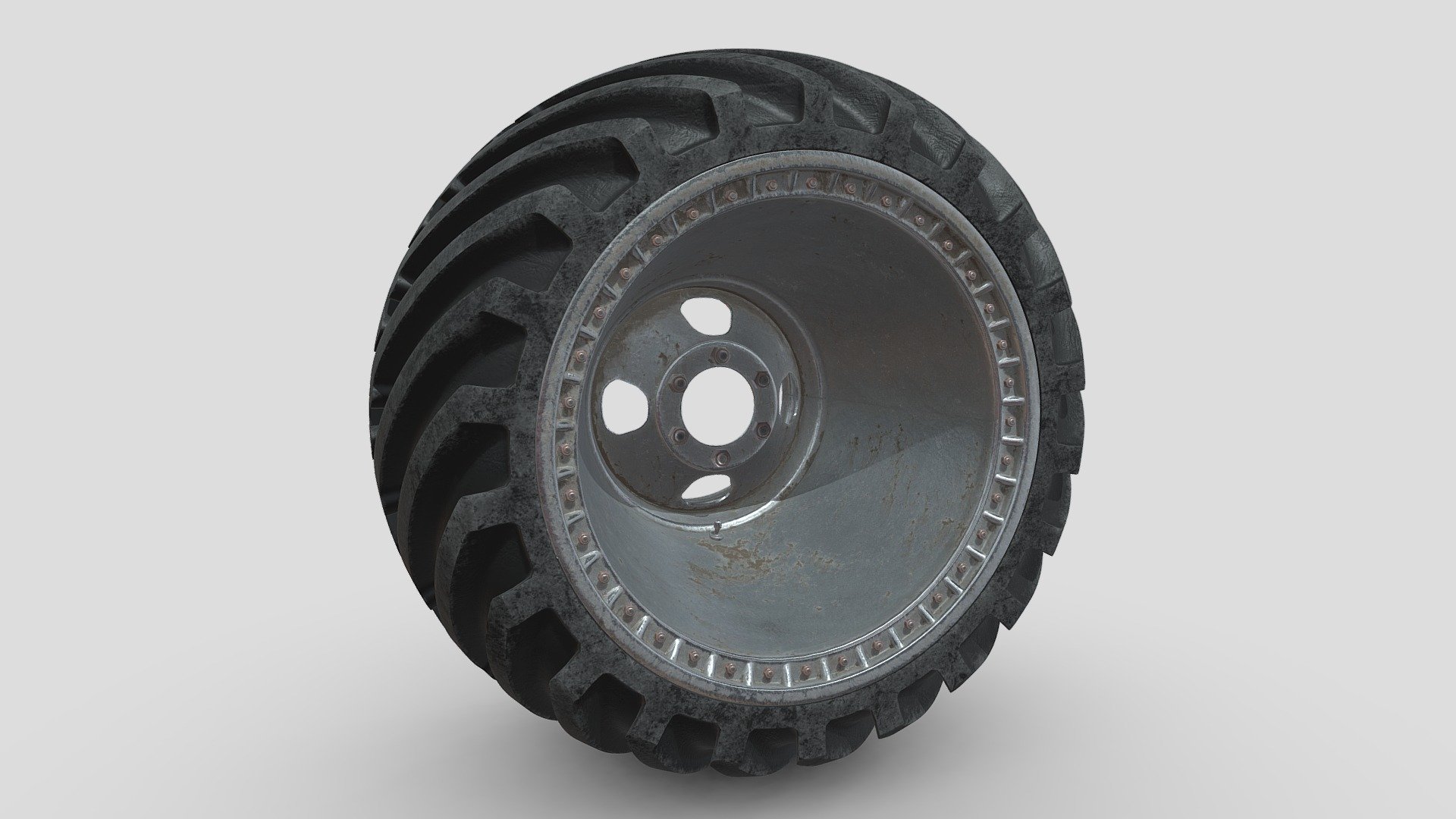 Excellent off-road wheel. The mileage is very low. A bit rusty and did not have time to wash. But if you need the same pure wheel, or wheel with inscriptions look, here precisely is) 3d model