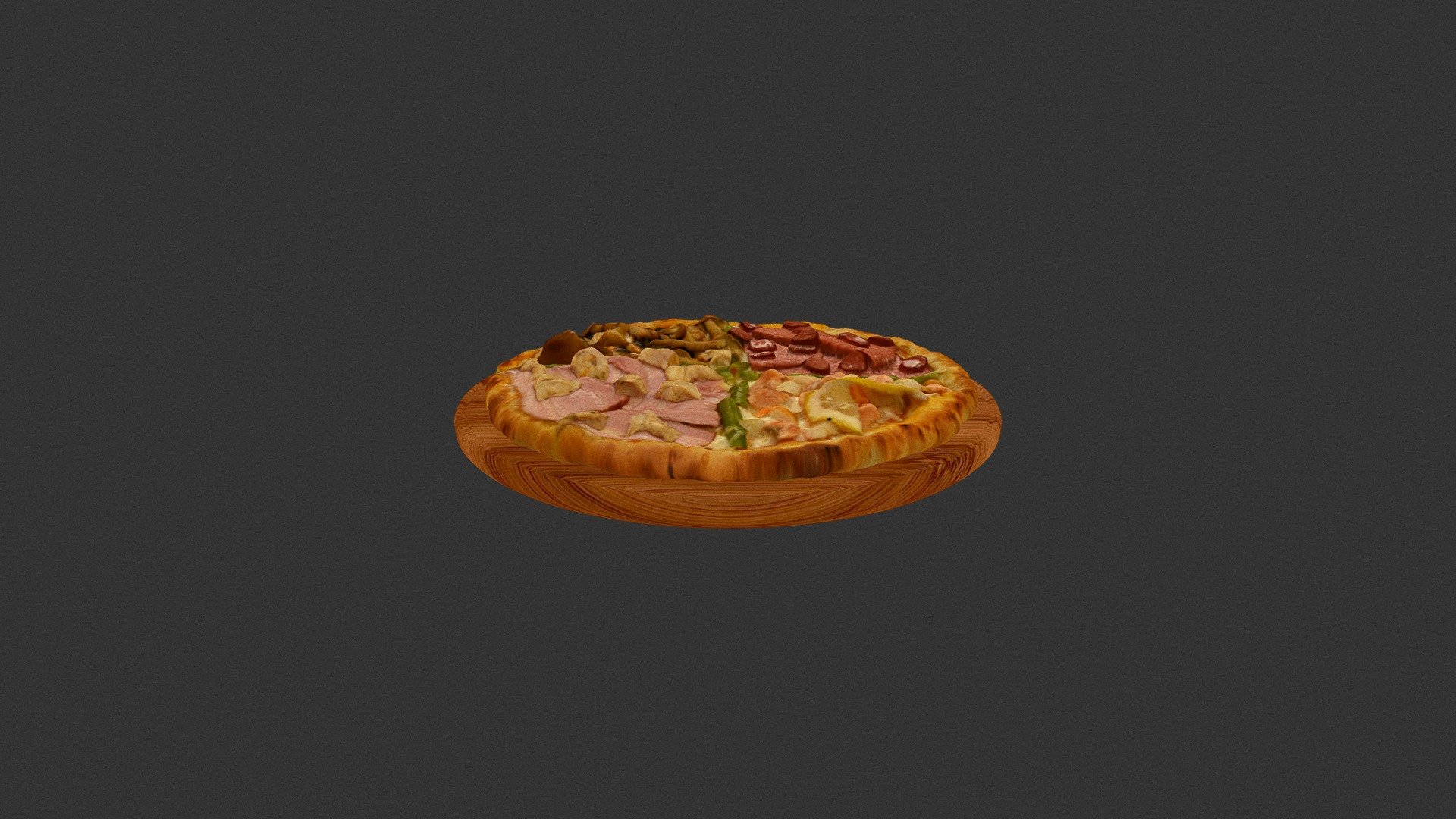 Піца Чотири сезона (Fifth_lemon_pizza) - 3D model by alex.alexandrov.a 3d model