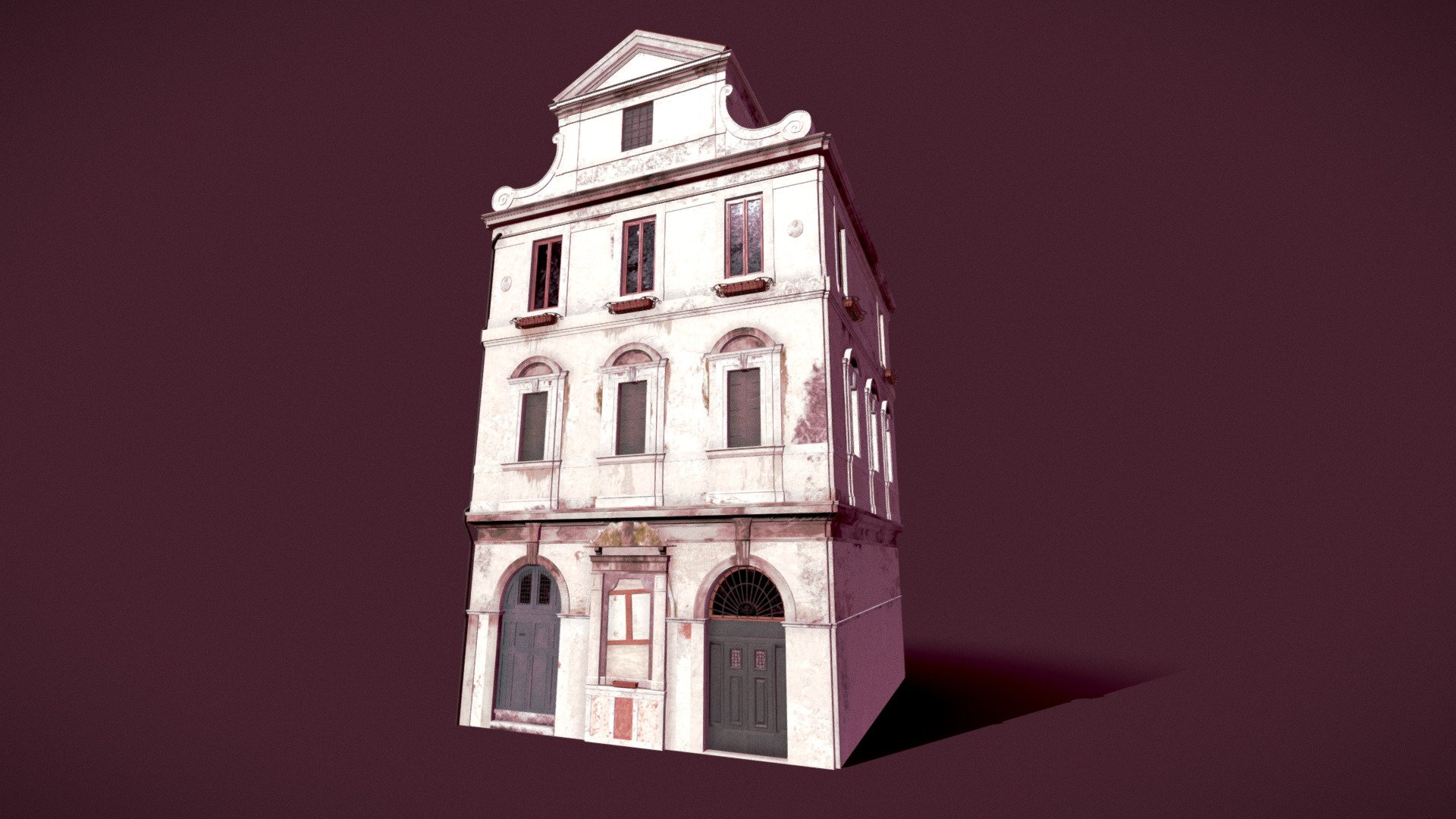 Detailed building 3D model I made recently.
Includes 3 reusable 4k trim sheet materials

Modeled in #blender 
Textured with #Substance Painter, Alchemist 

Unitypackage included - Venice Building Game-Ready - Buy Royalty Free 3D model by Troublesome. (@spospider) 3d model
