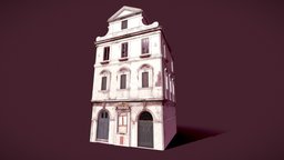 Venice Building Game-Ready residential, venice, detailed, vr, old, architecture, lowpoly, house, building, gameready