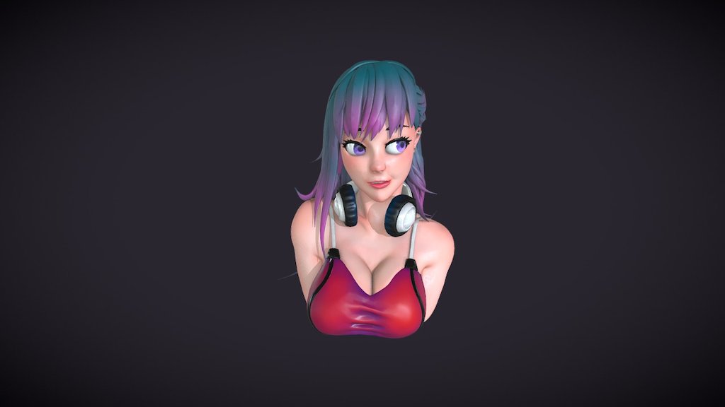 First character made under ZBrush and Substance Painter - Smile - 3D model by Chizura (@Ch1zura) 3d model